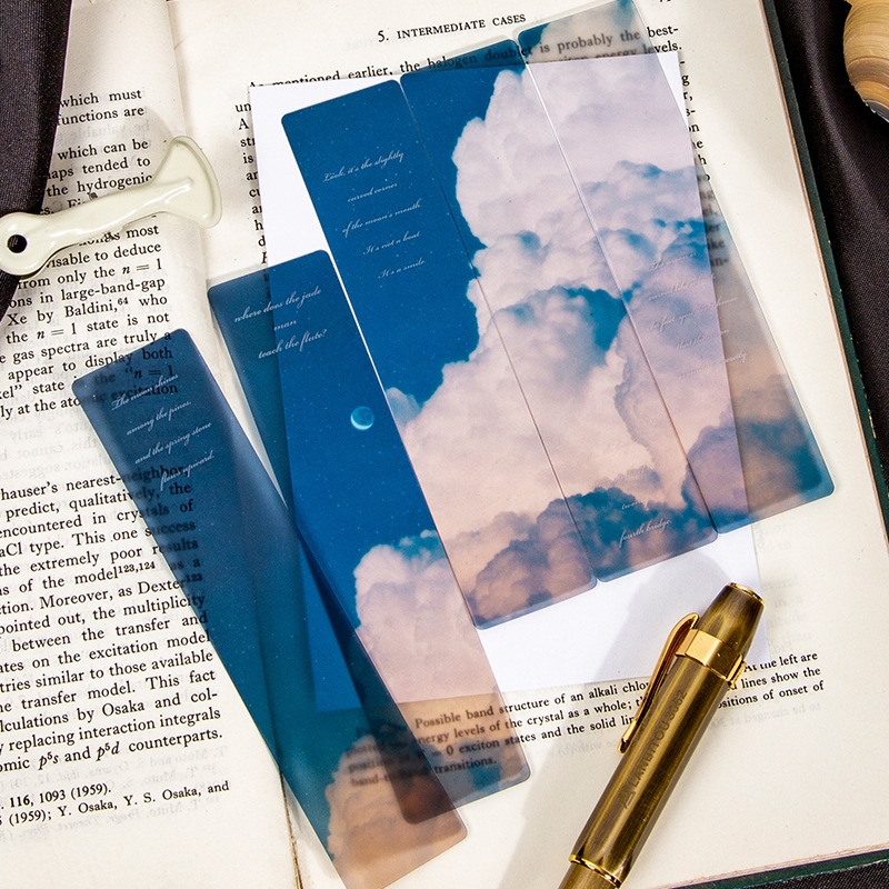 Dried Flower Bookmark - 5 adet uzay dolaşım mat PET