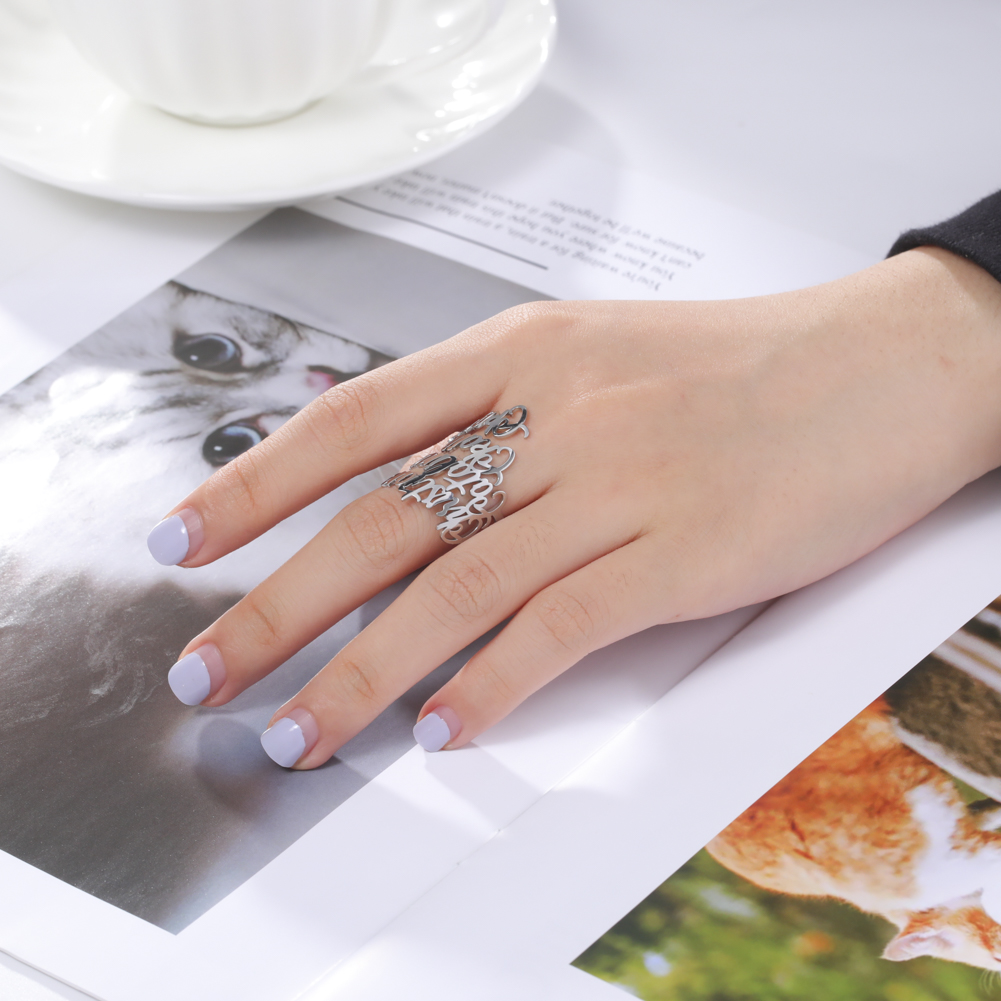 Özel Çift İsimli Yüzükler Kadı - Initial Ring Custom incelemesi ve fiyatı