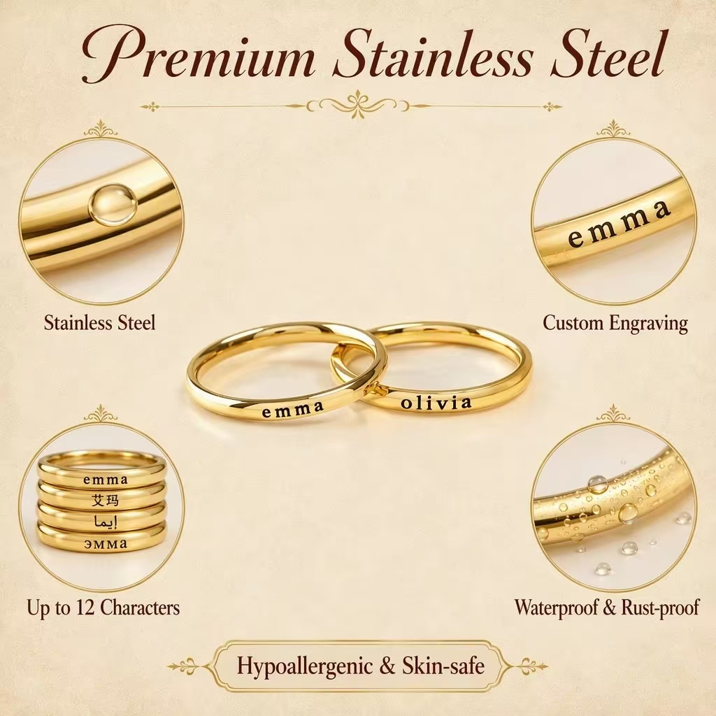 Kişiselleştirilmiş Kazınmış İs - Initial Ring Custom incelemesi ve fiyatı